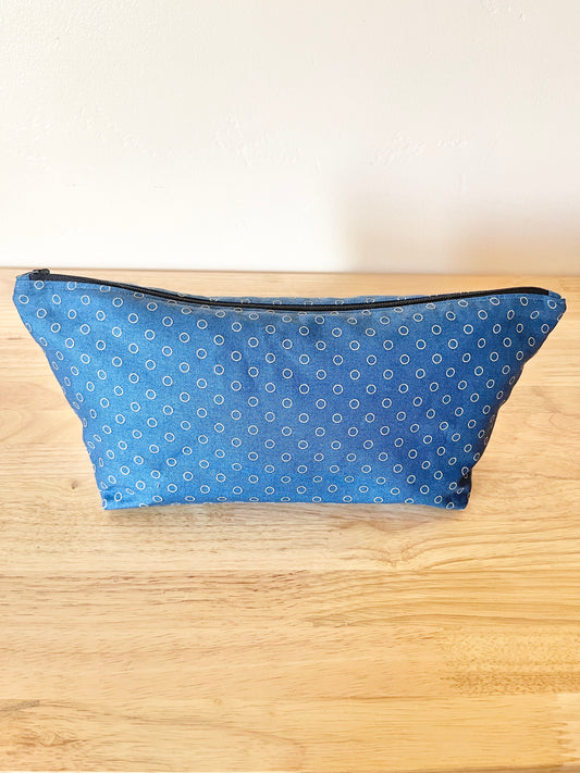 Cotton Zipper Pouch: Long Box Bottom Design