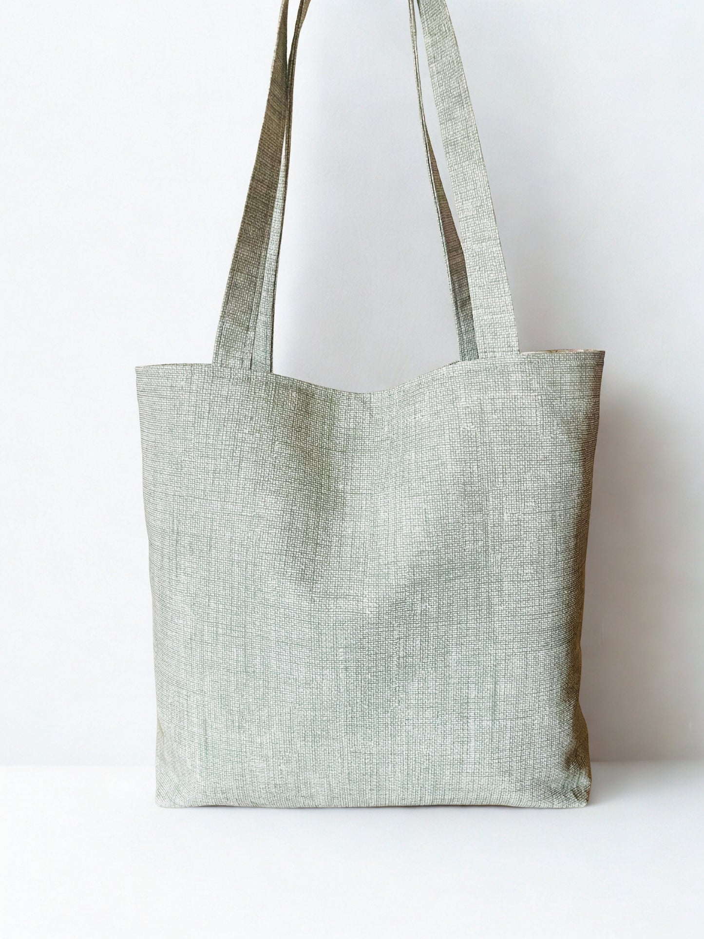 Linen Look Tote Bag: House & Flowers Liner