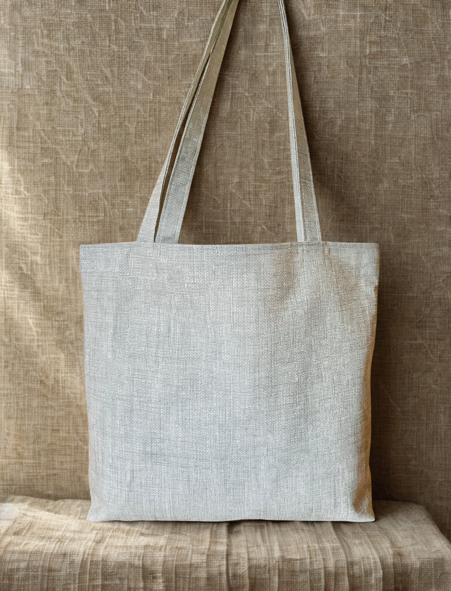 Linen Look Tote Bag: Wild Animal Print Liner