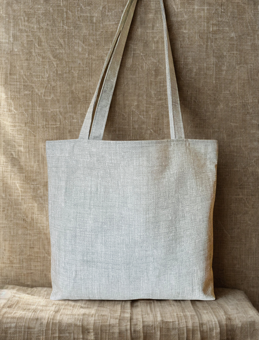 Linen Look Tote Bag: Wild Animal Print Liner