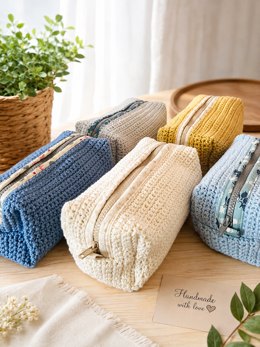 Handmade Crochet Make up Pouches
