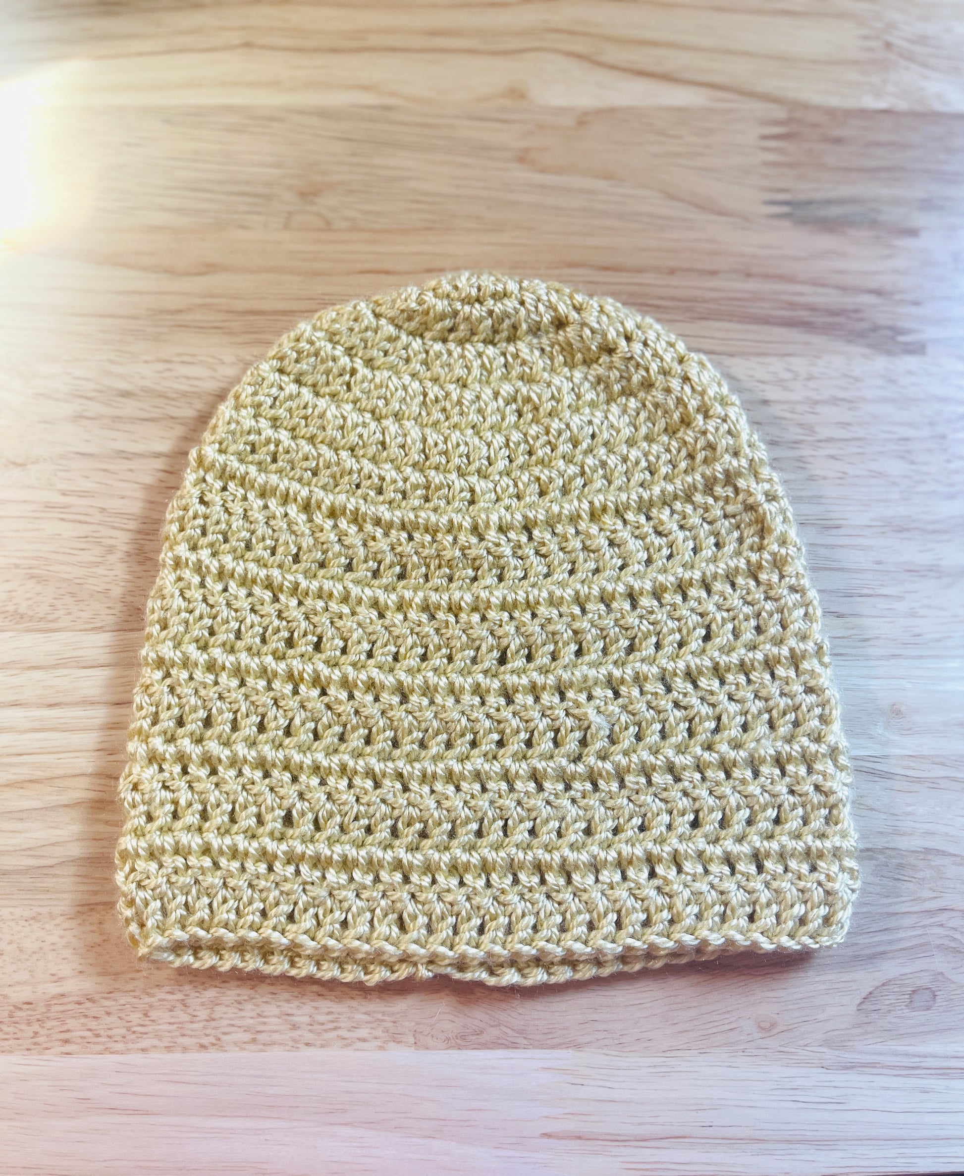 handmade toddler beanie, crafted with care for comfort style , 100% Premium Acrylic Yarn, Circumference 16" without stretch 8" long , color: yellow