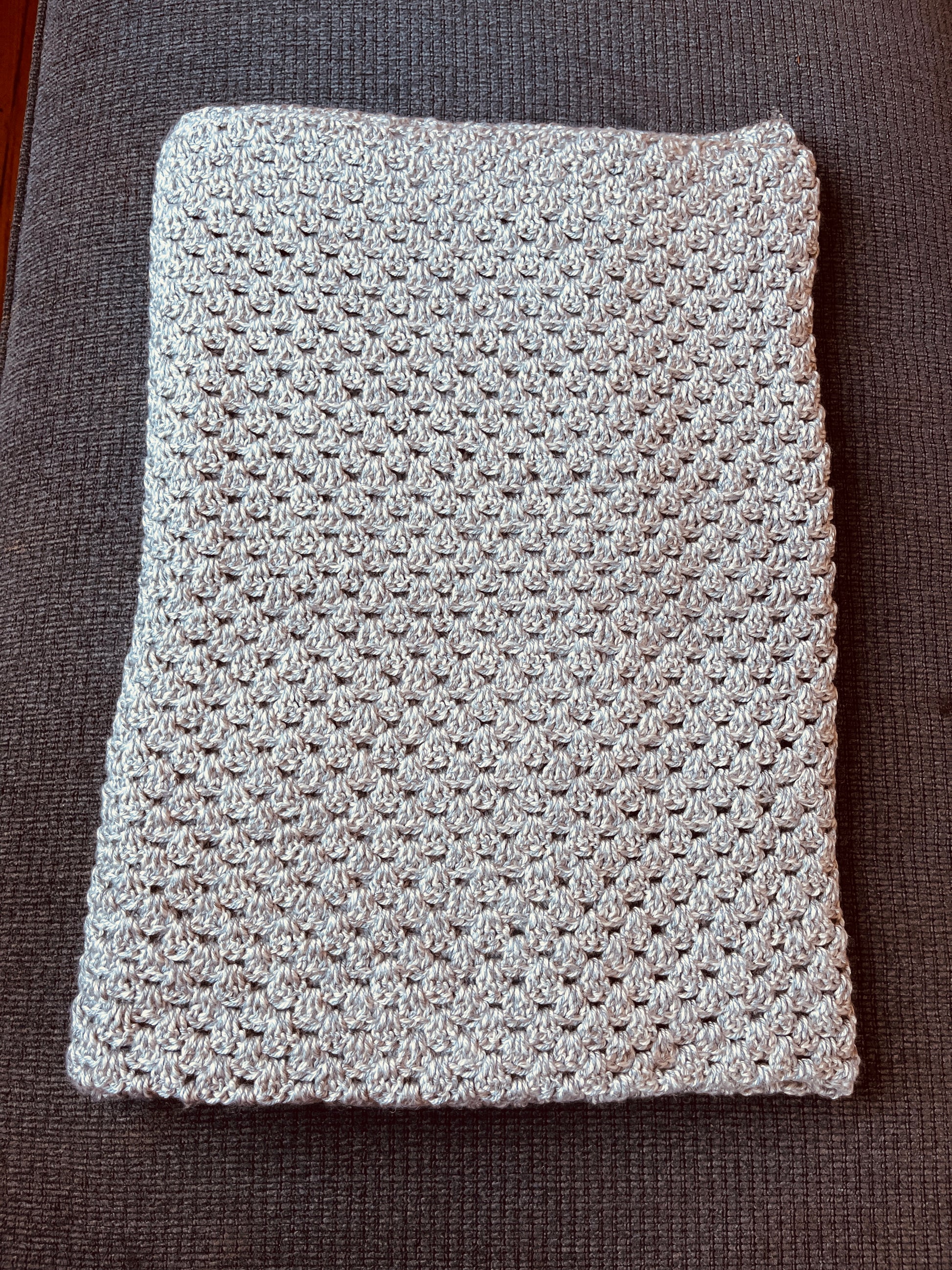 Handmade crochet Afghan display on the sofa