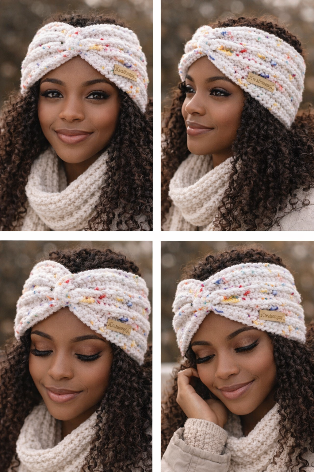 Handmade women  headband  Multicolor
size 22" washable and tumble dry, 100% premium acrylic yarn