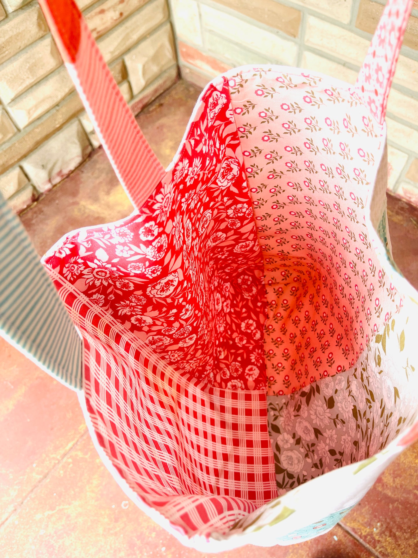 Handmade Reversible Shopper Tote Bag
