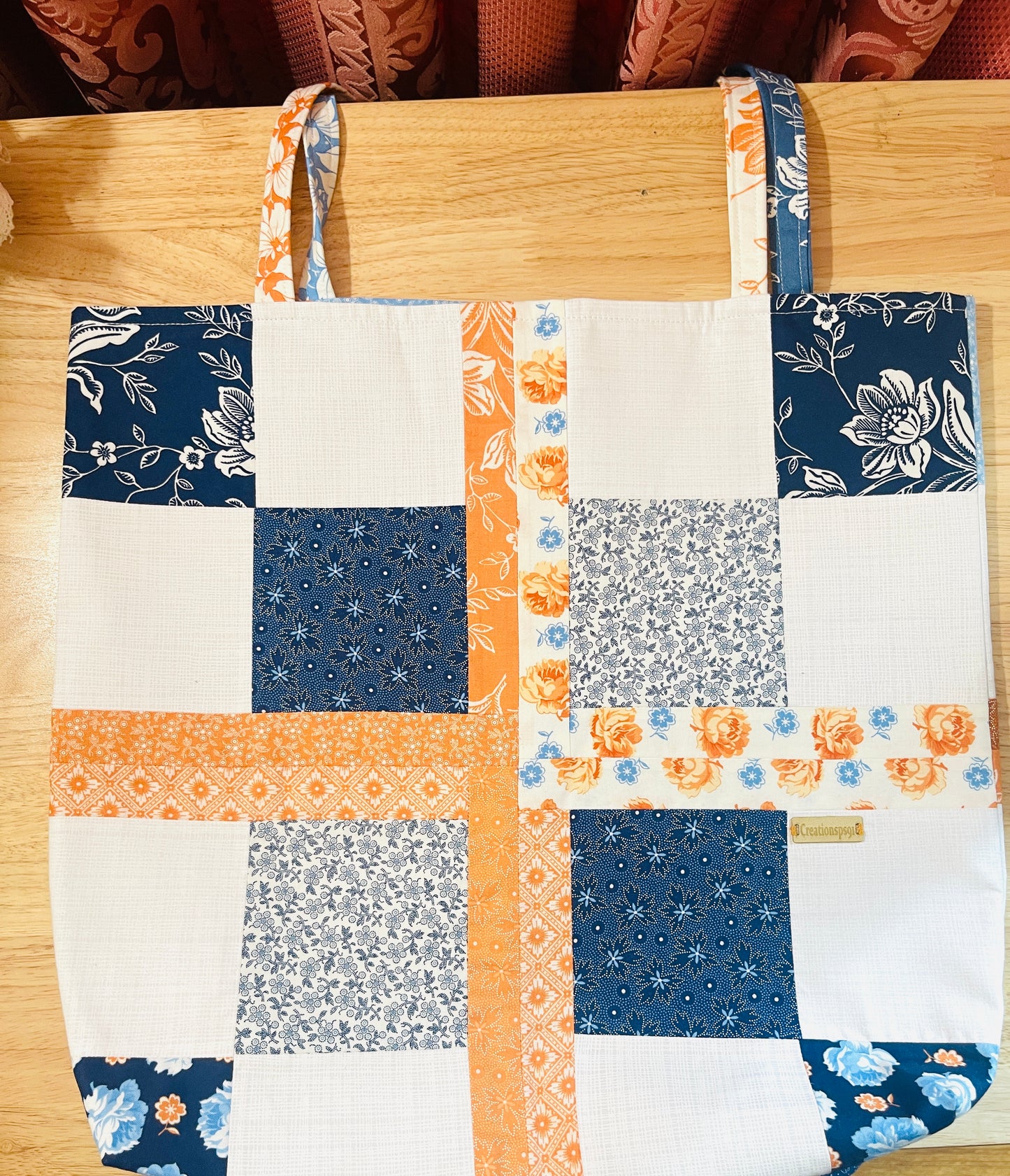 Handmade Reversible Shopper Tote Bag
