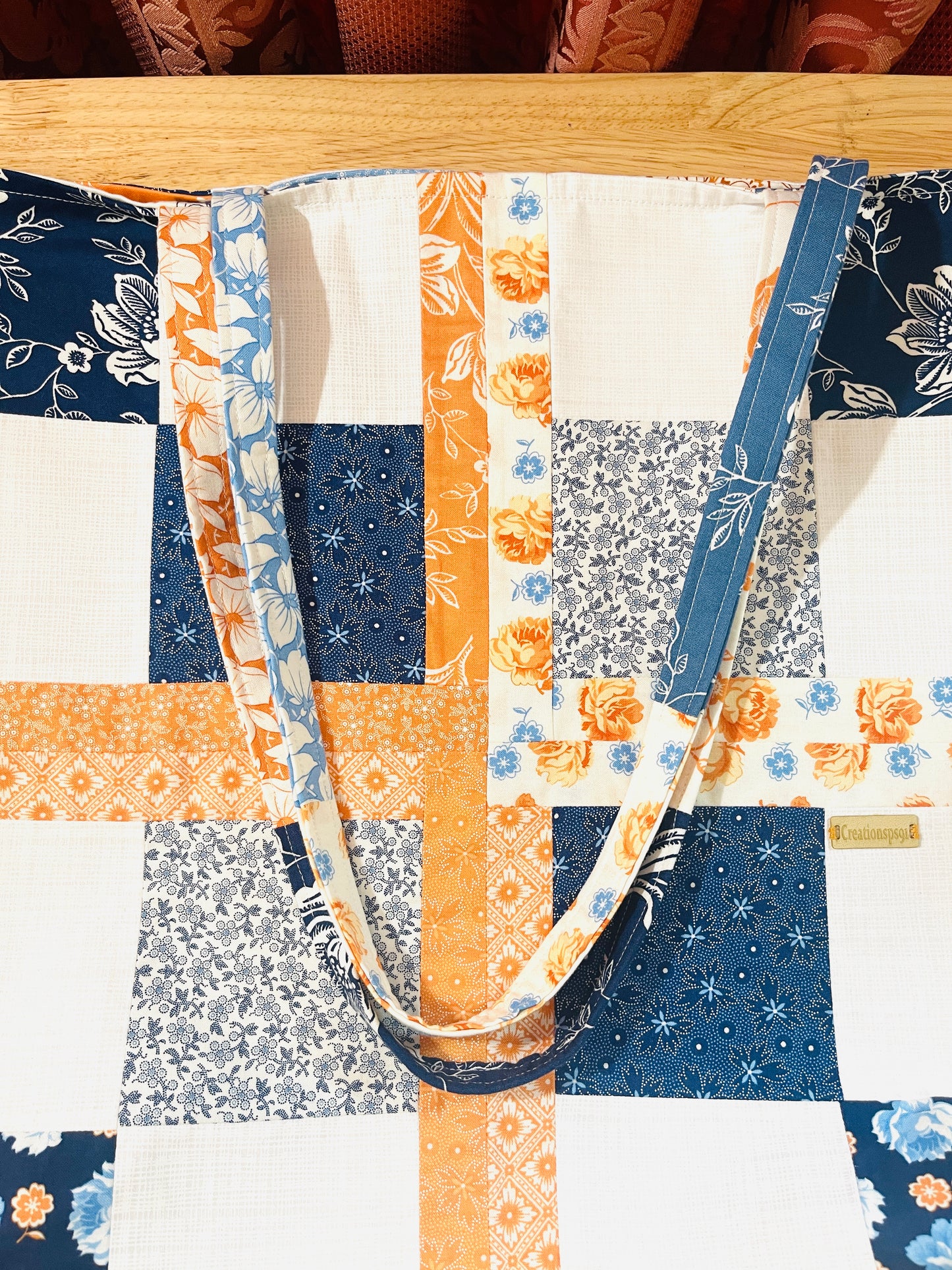 Handmade Reversible Shopper Tote Bag