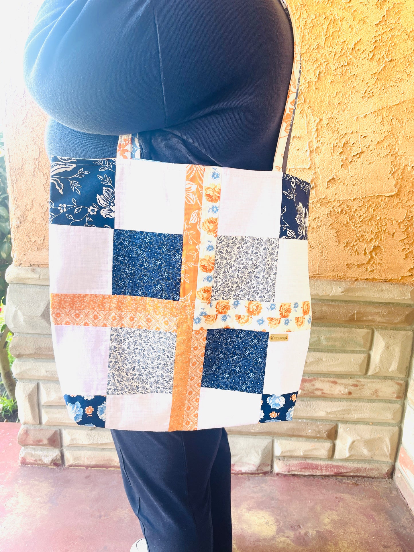 Handmade Reversible Shopper Tote Bag