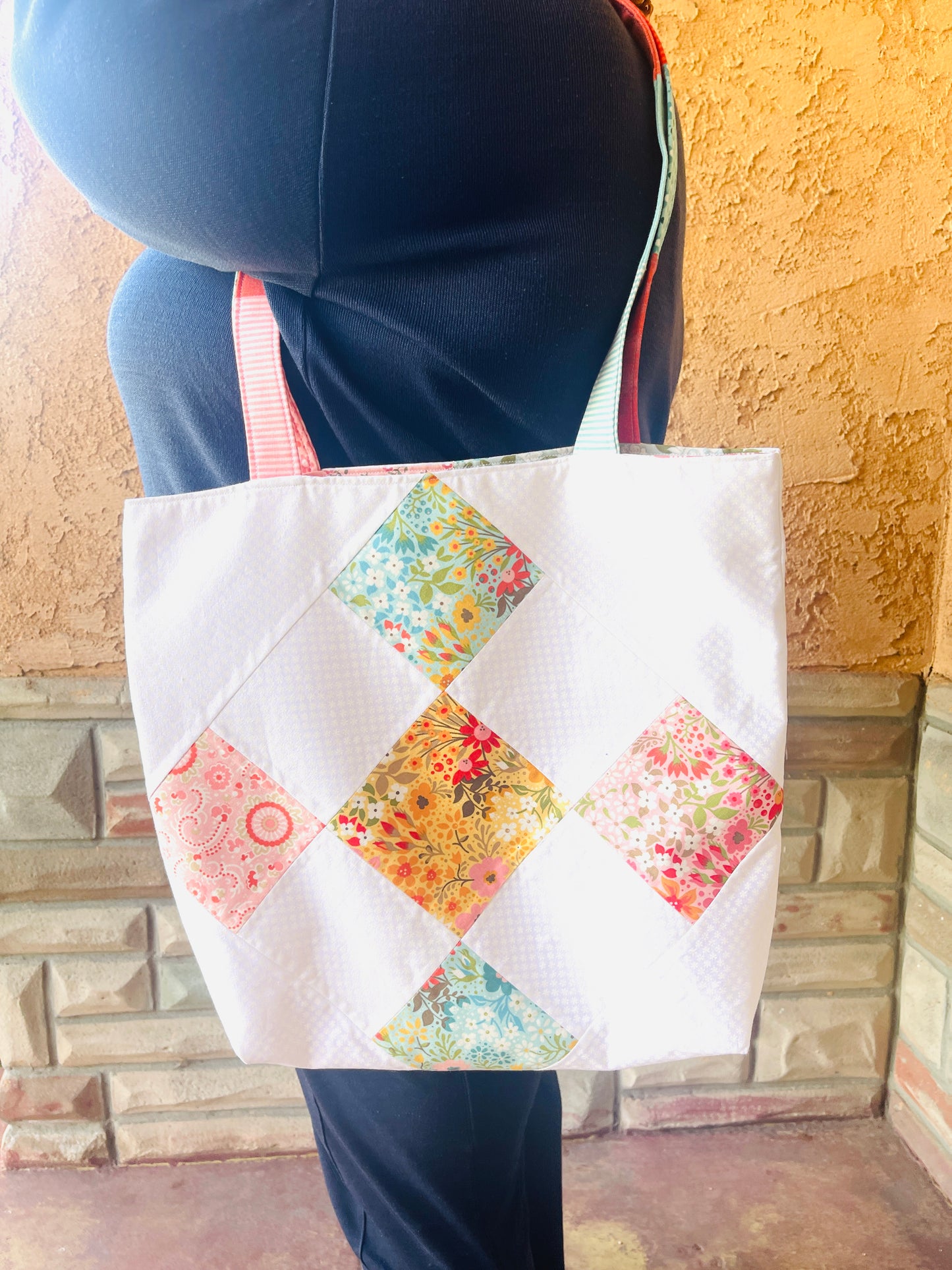 Handmade Reversible Shopper Tote Bag
