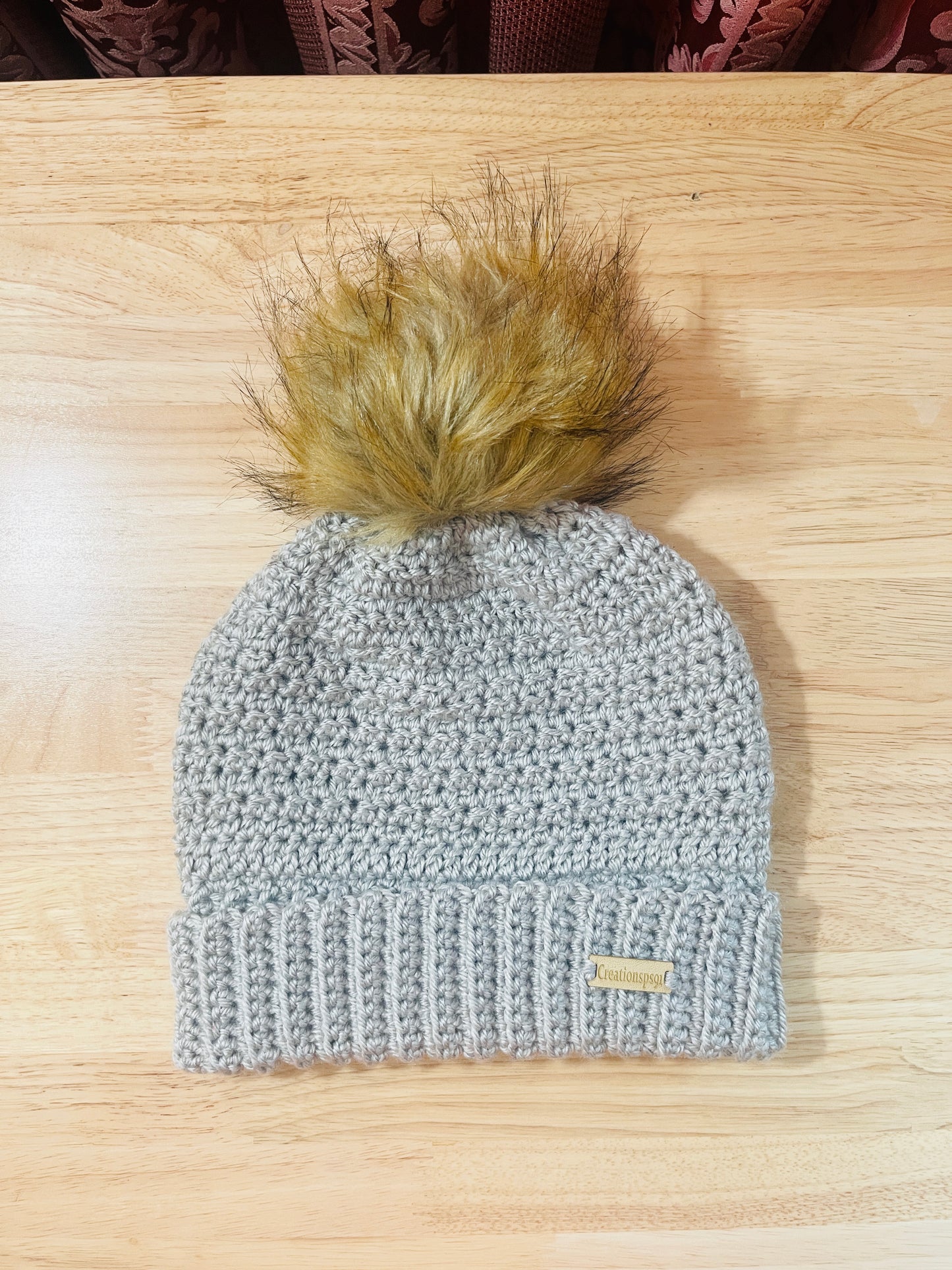 Handmade Crochet Women Beanies  with detachable Pom Pom