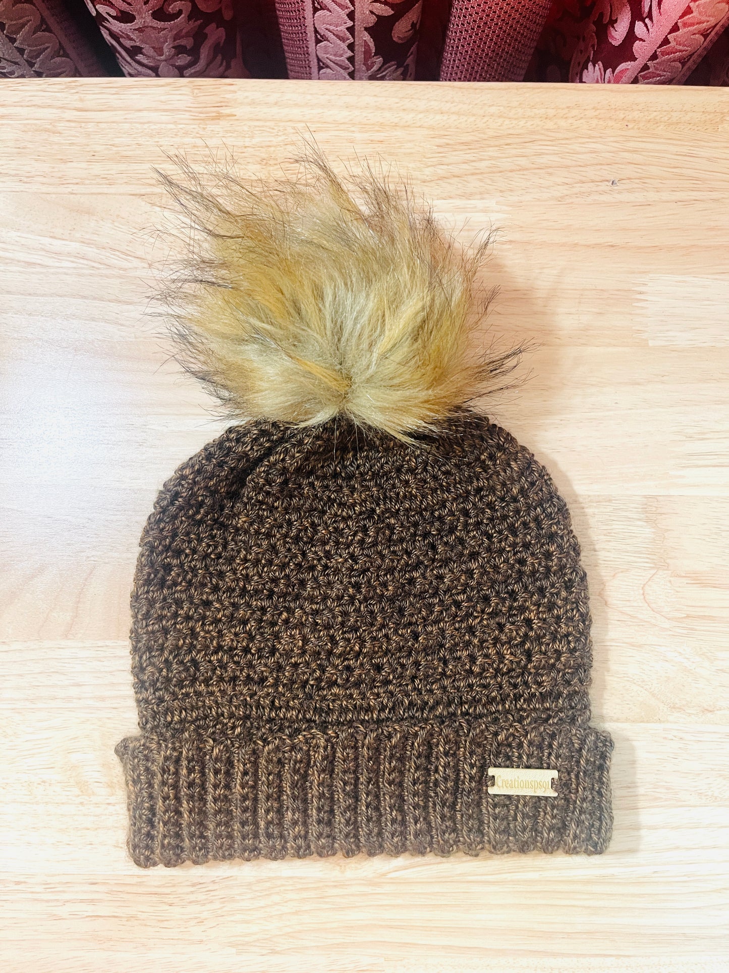 Handmade Crochet Women Beanies  with detachable Pom Pom