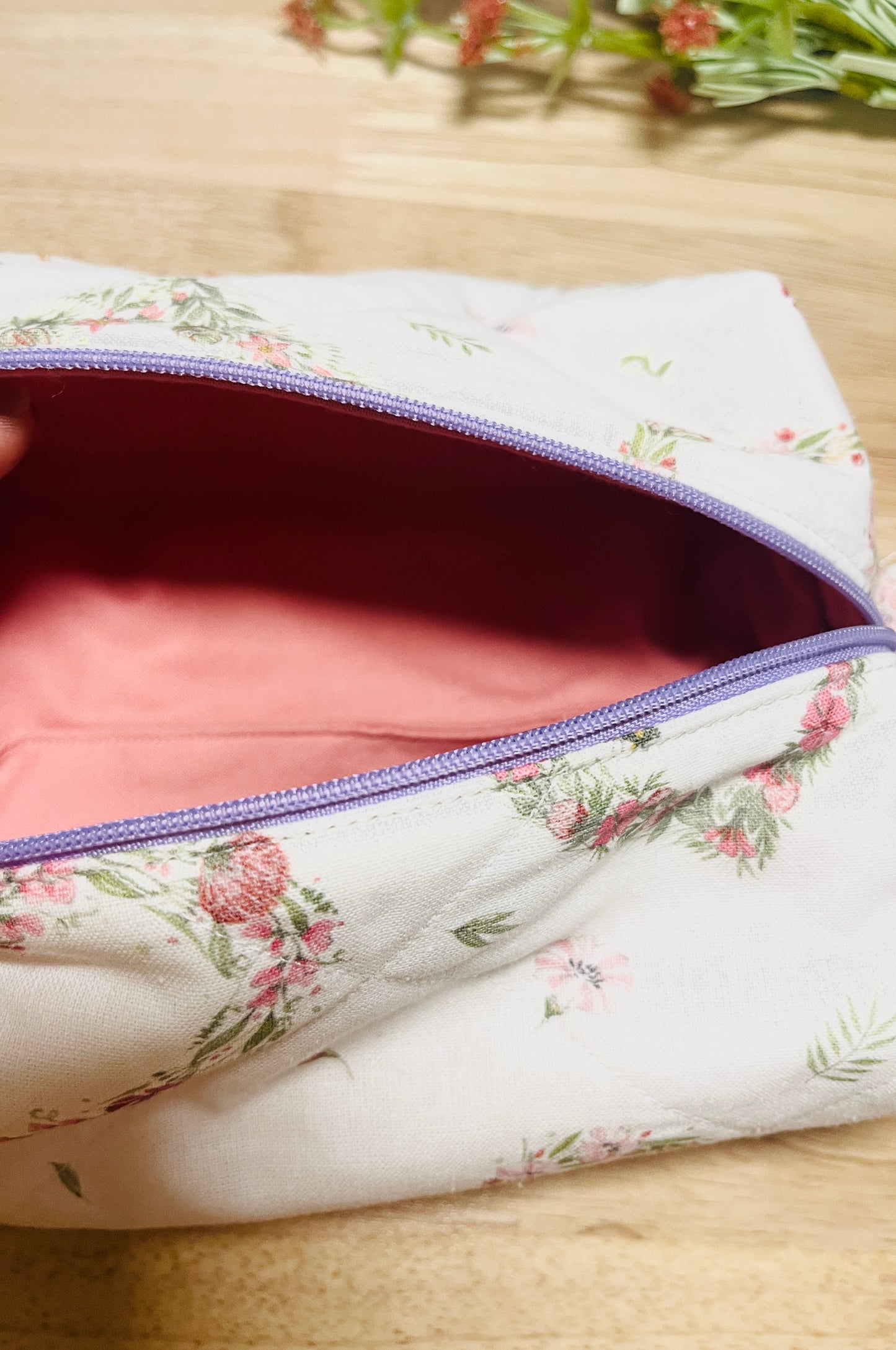 Handmade Quilted Boxy Zipper Pouches