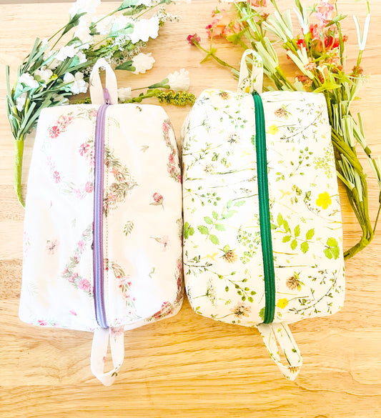 Handmade Quilted Boxy Zipper Pouches