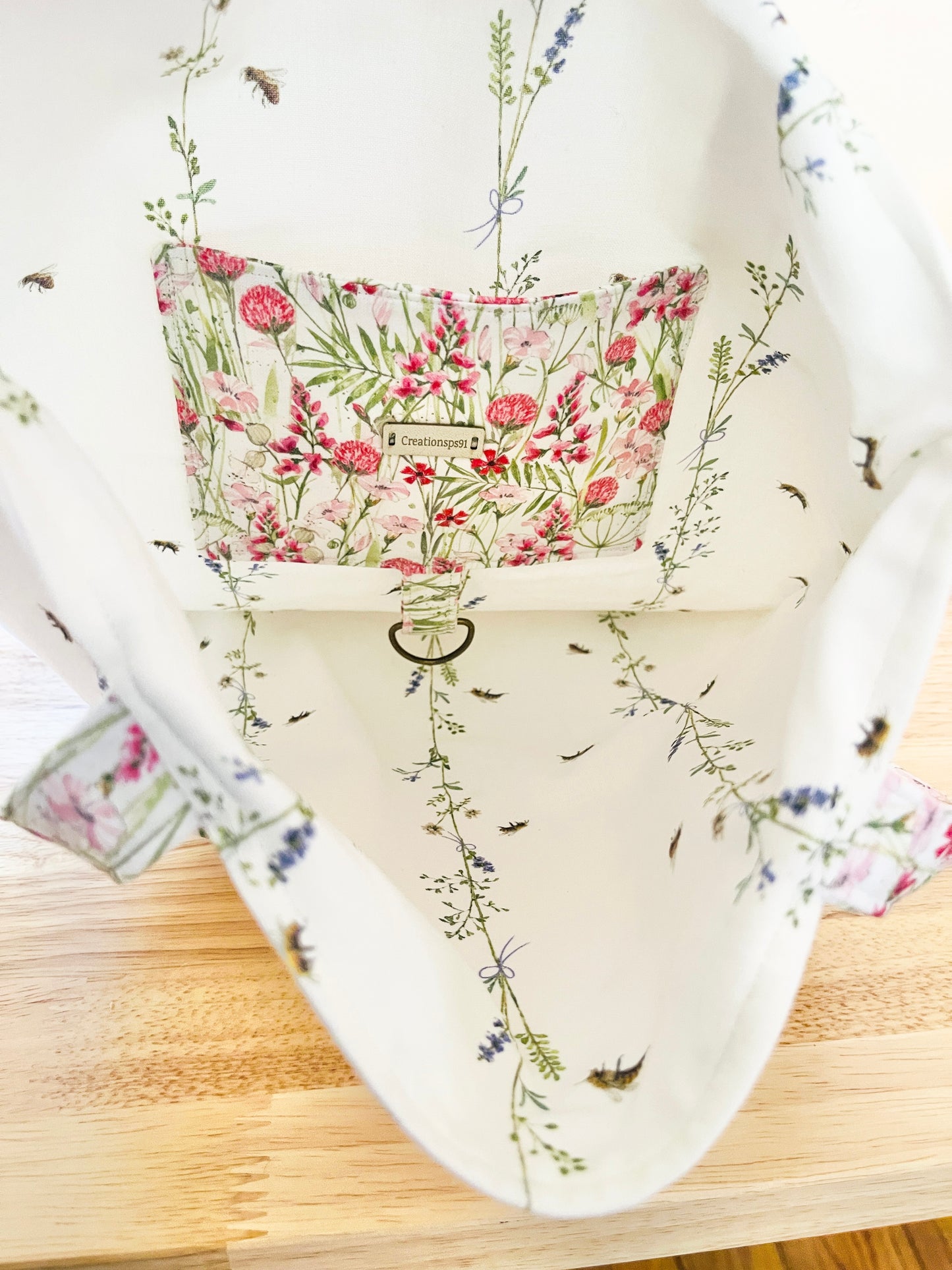 Cotton Tote Bag: Meadow Flowers & Bees