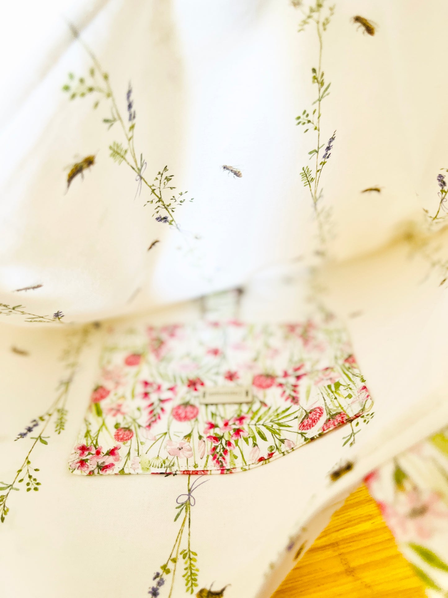 Cotton Tote Bag: Meadow Flowers & Bees