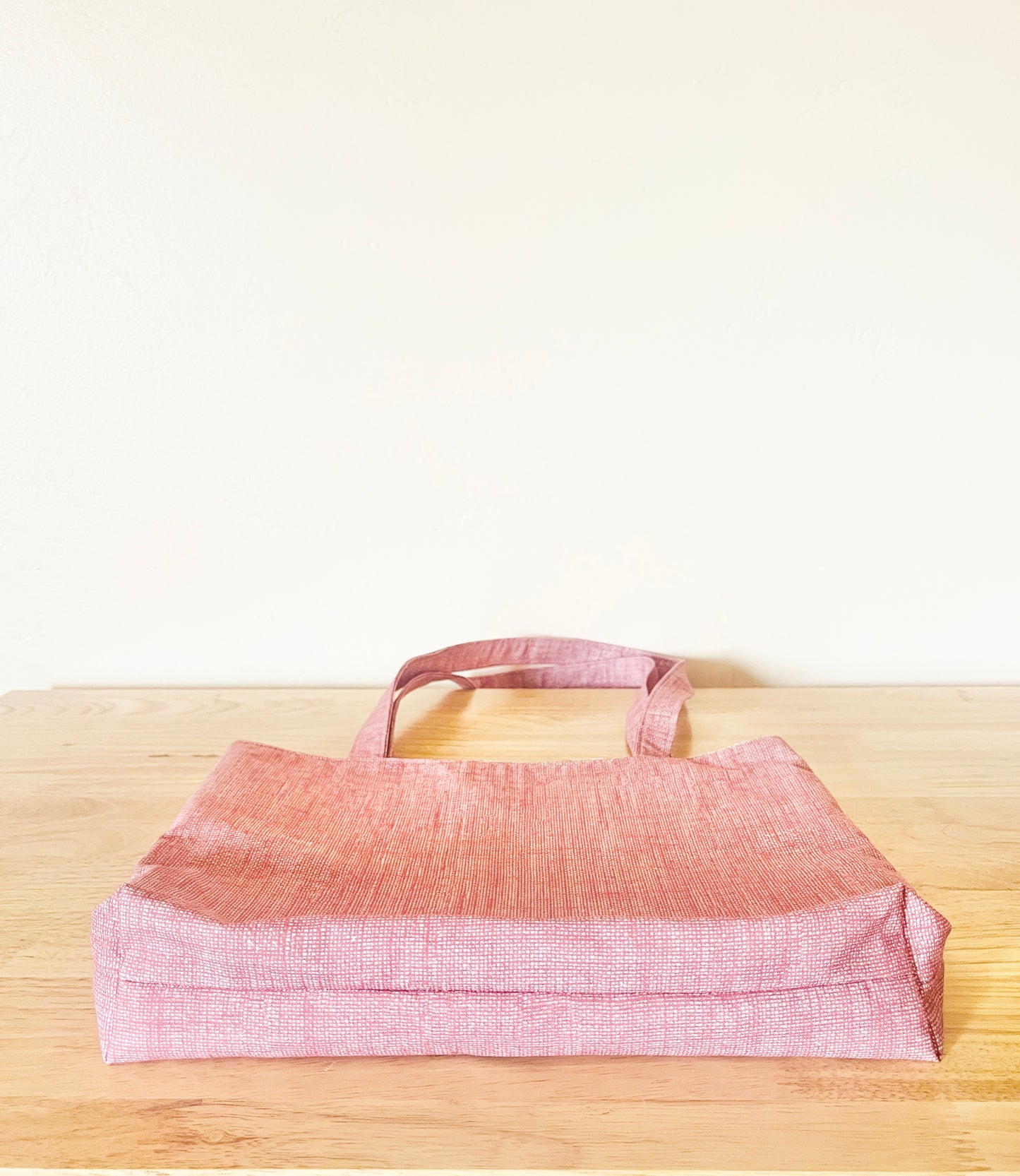 Light Rose Linen Look Tote Bag: Lantern & Children Liner