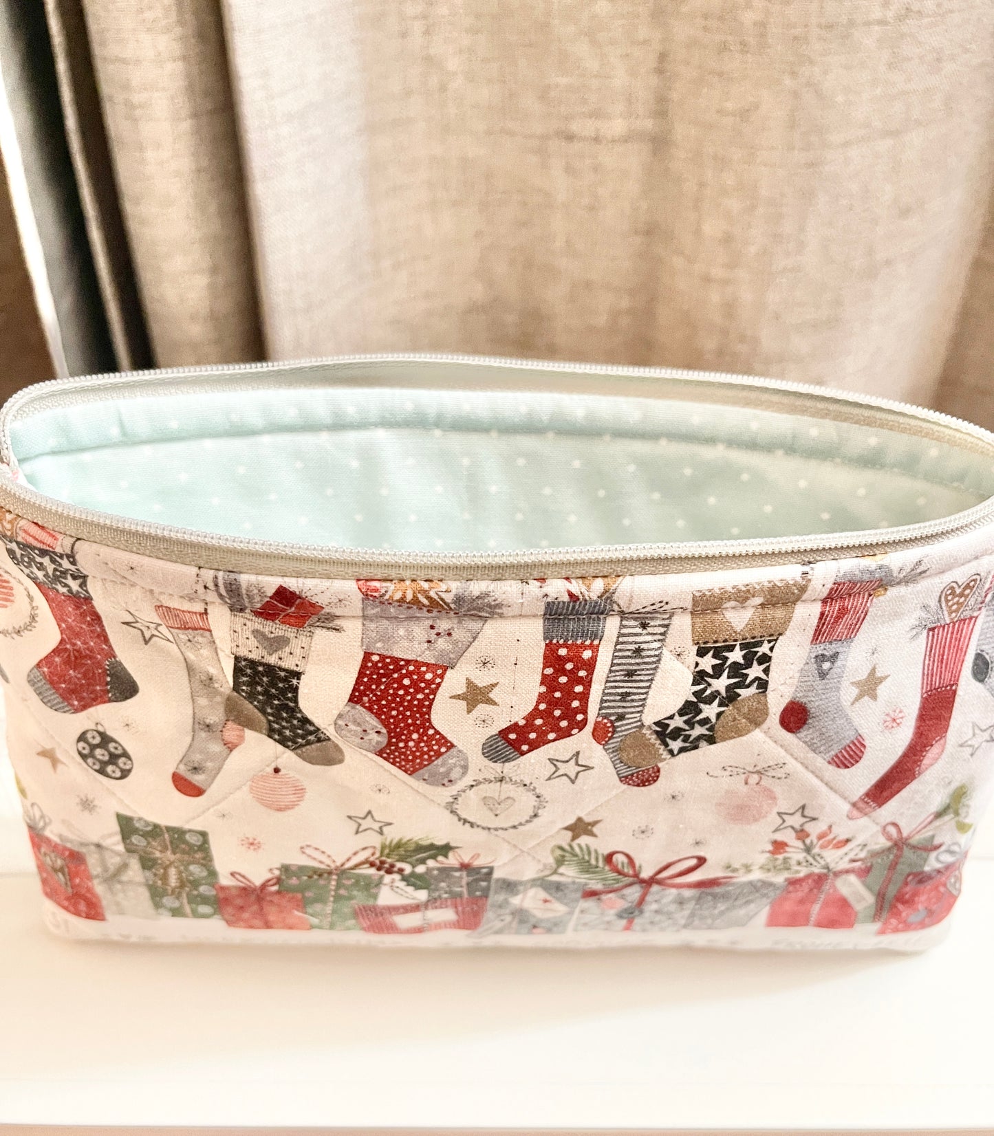 Handmade Quilted Zipper Pouch