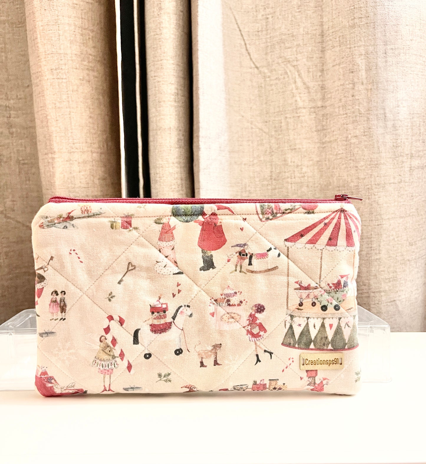 Handmade Quilted Zipper Pouch