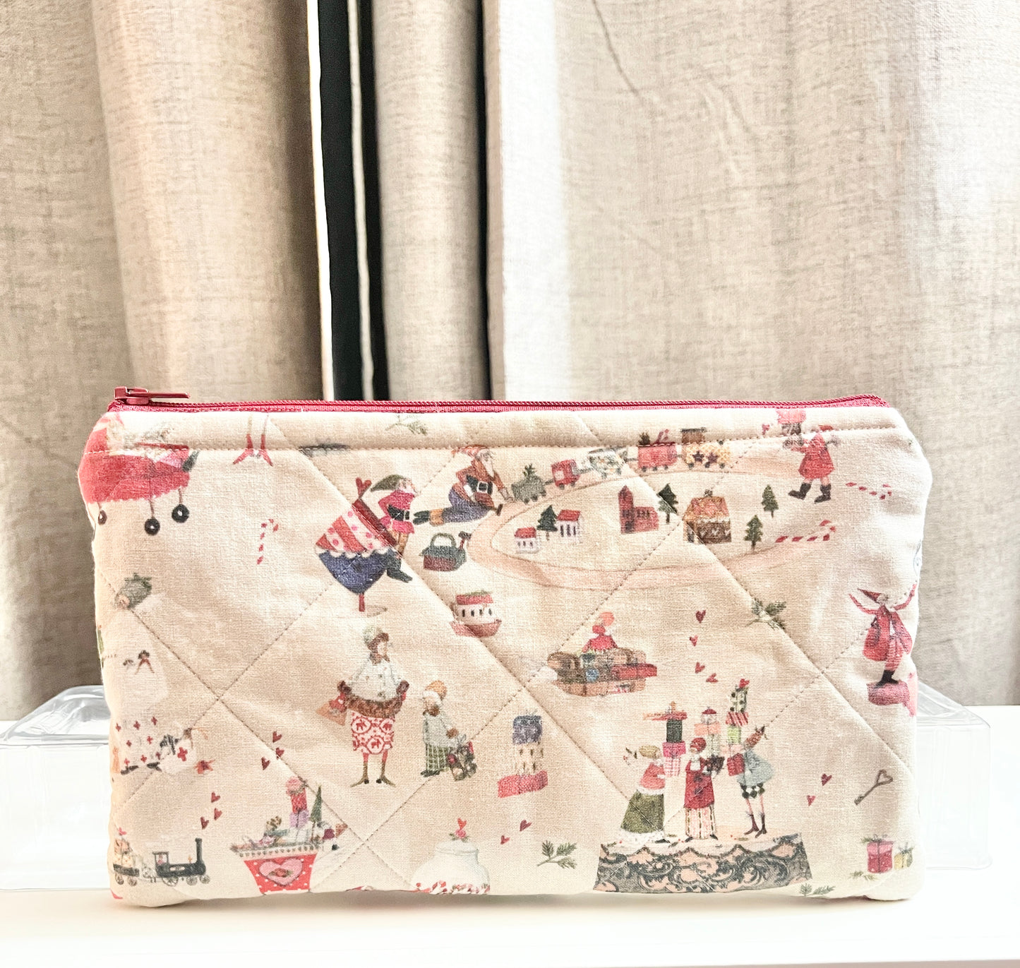 Handmade Quilted Zipper Pouch