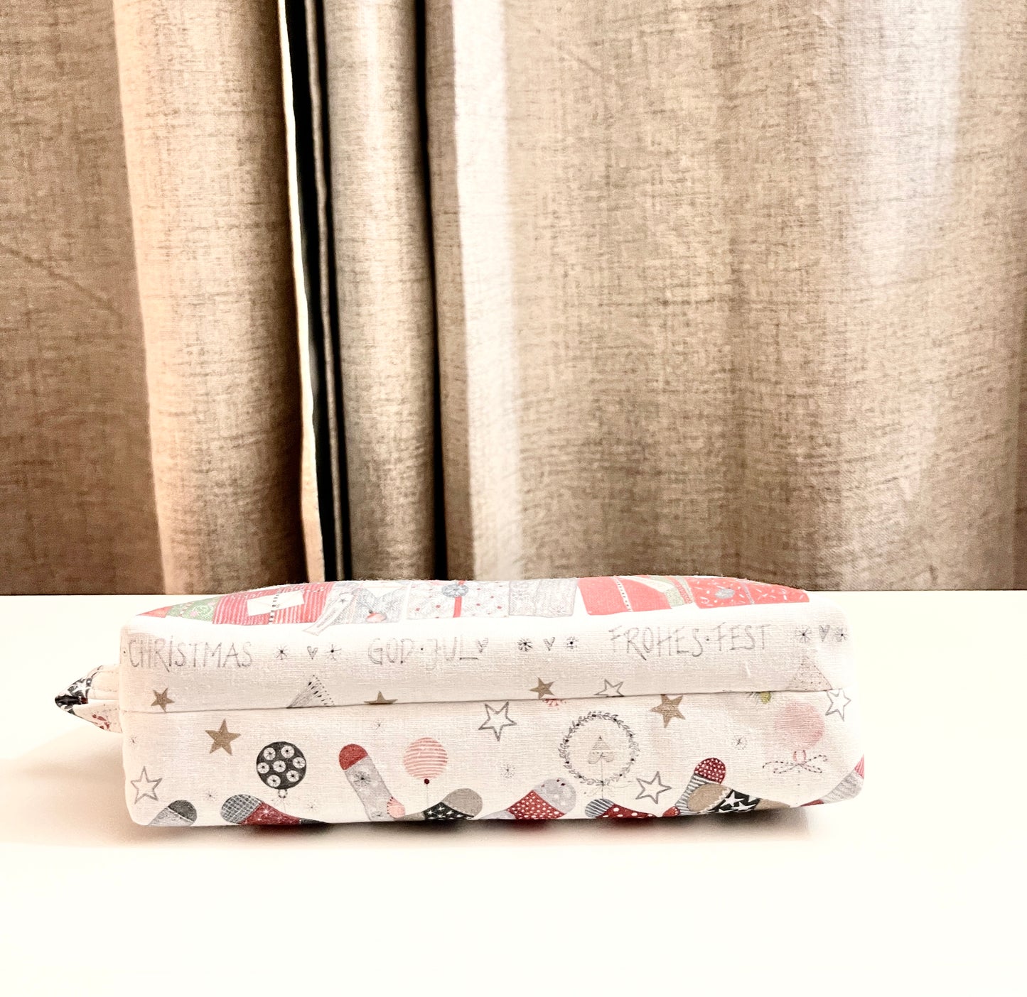 Stocking & Presents Pencil Zipper Pouch: 100% Cotton
