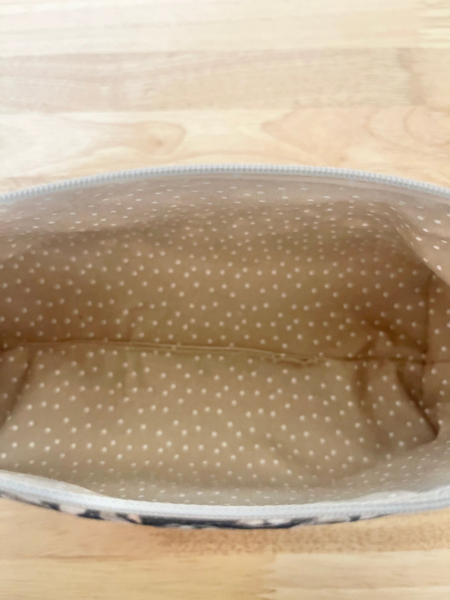 Seed Pod Zipper Pouch: 100% Cotton , Gray Zipper,