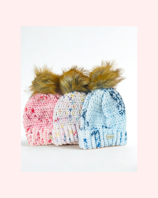 crochet toddler beanie with pom pom 