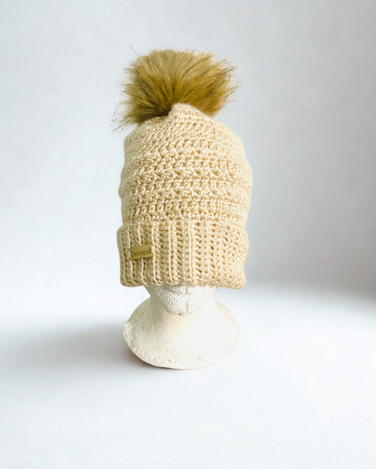 Handmade Crochet Women Beanies  with detachable Pom Pom