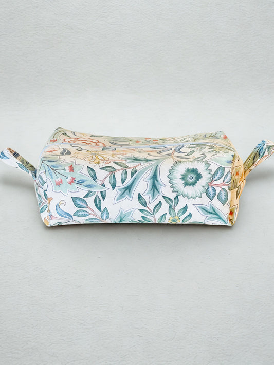Foral Cotton  Boxy Zipper Pouch