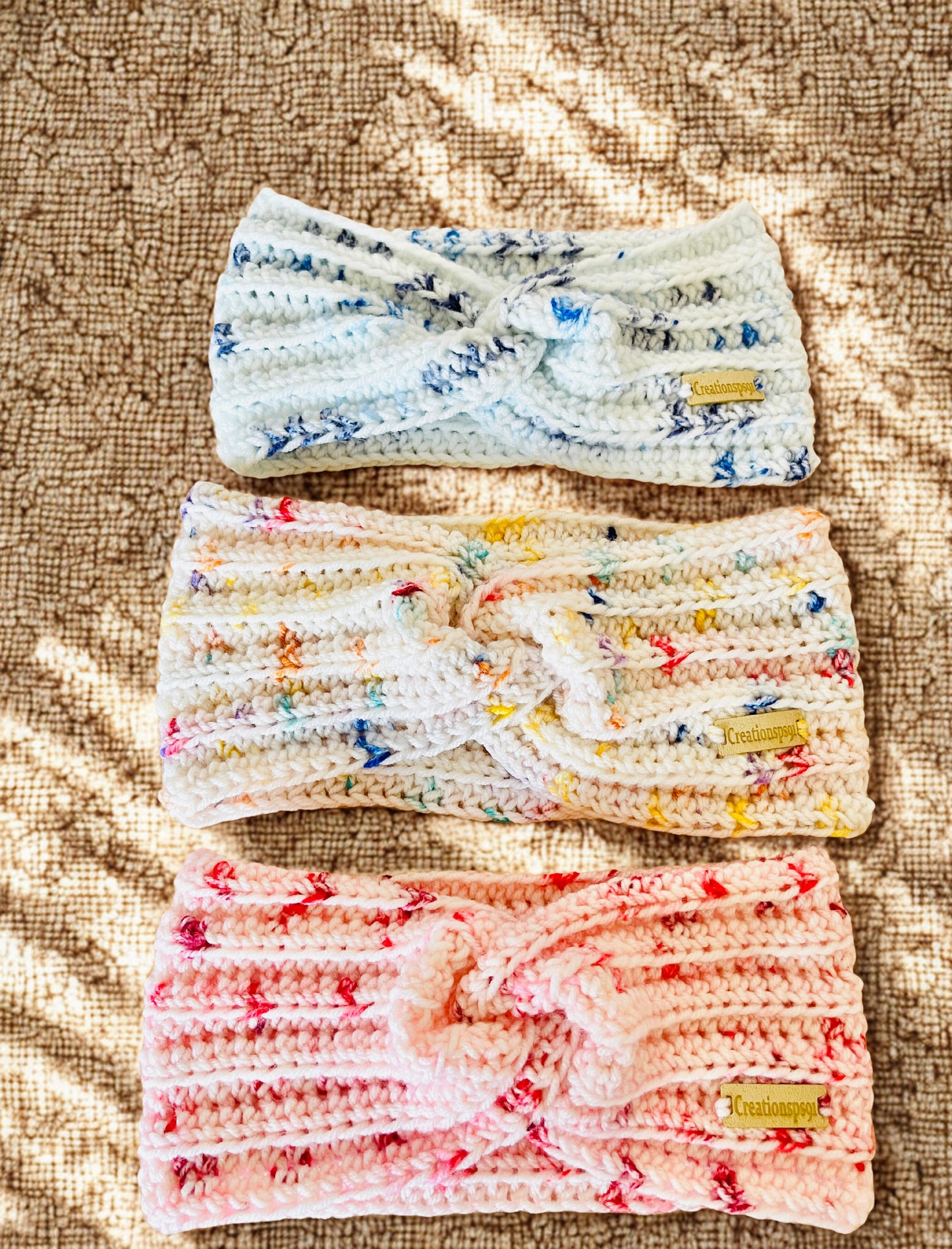 Multicolored Crochet Headbands:  Hair Accessories